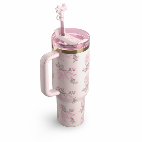 THE STANLEY X LOVESHACKFANCY HOLIDAY QUENCHER | 40 OZ Beaux Pink