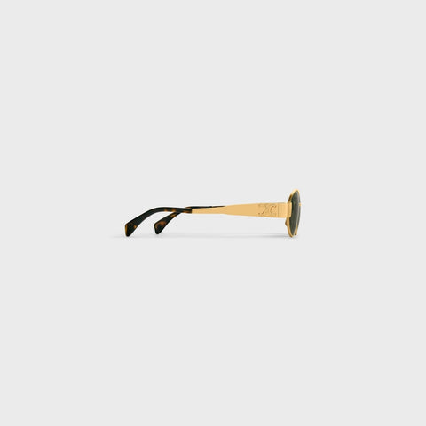 TRIOMPHE METAL 01 SUNGLASSES IN METAL - gold/green