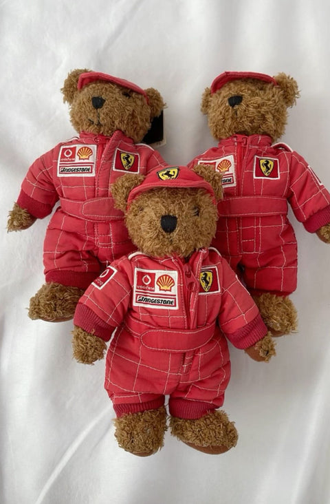 Official Ferrari F1 Team Motorsport Teddy Bear In Bridgestone Overalls