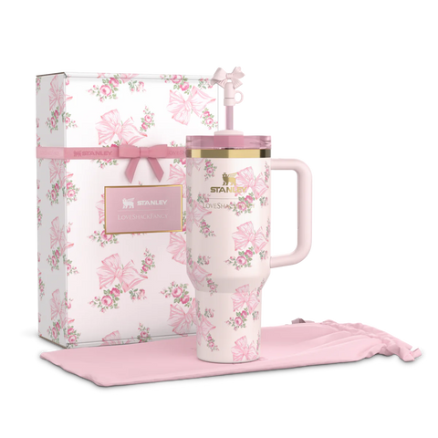 THE STANLEY X LOVESHACKFANCY HOLIDAY QUENCHER | 40 OZ Beaux Pink