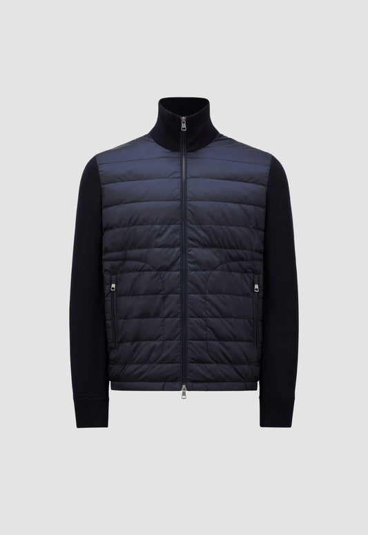 PADDED WOOL CARDIGAN