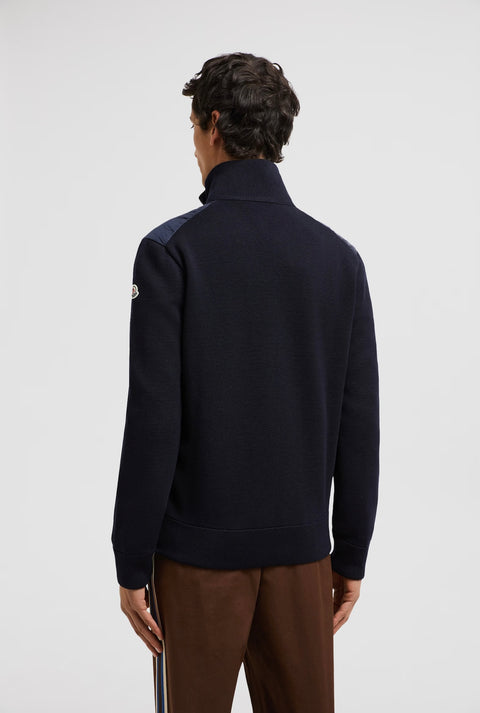 PADDED WOOL CARDIGAN