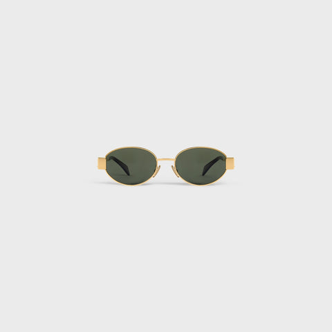 TRIOMPHE METAL 01 SUNGLASSES IN METAL - gold/green