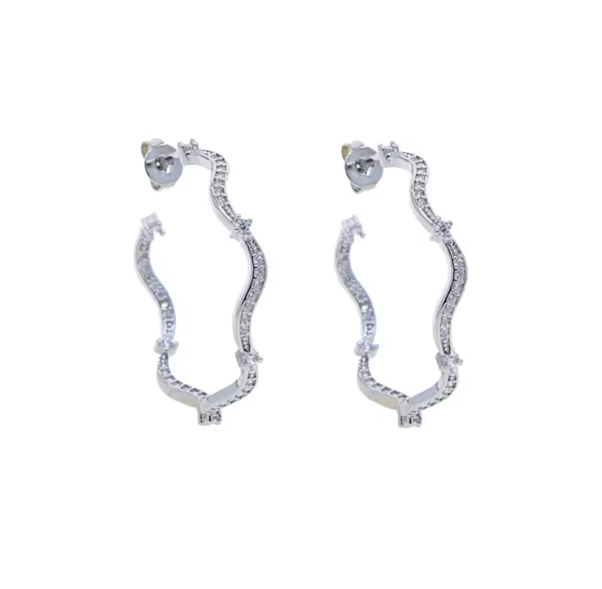 Water Wave Earrings - Gold/Silver