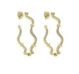 Water Wave Earrings - Gold/Silver