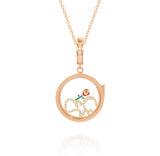 Round Glass Locket Pendant