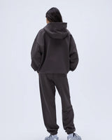 Varsity Oversized Hoodie - Coffee Bean