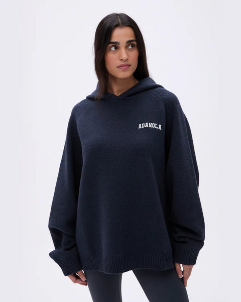 Varsity Oversized Knit Hoodie