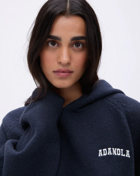 Varsity Oversized Knit Hoodie